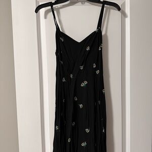 Old Navy Black Sleeveless Spaghetti Strap Midi Dress